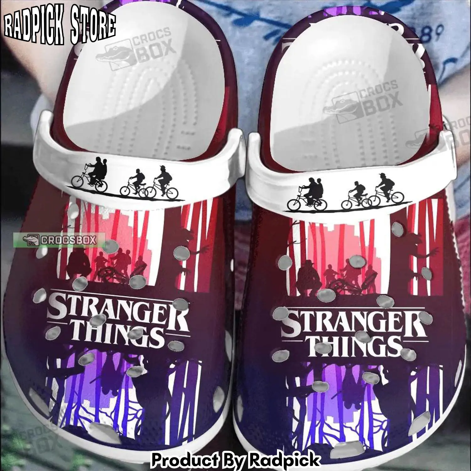 Radpick stranger things movies crocss womens rp6521119